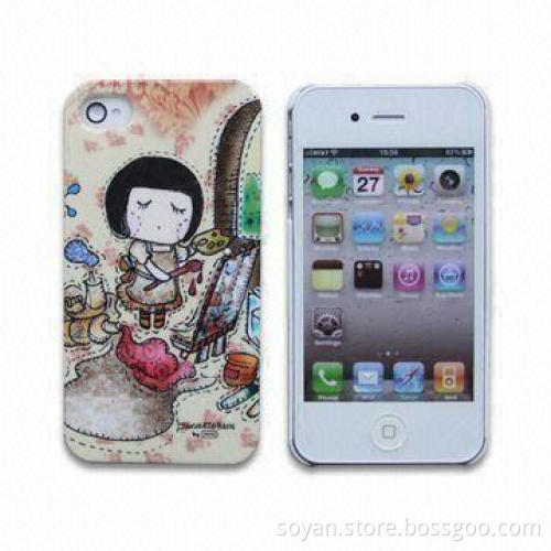 Hard Plastic Case for Apple's iPhone 4G with 1.5mm Thickness and IMD Pressing Image at the Back